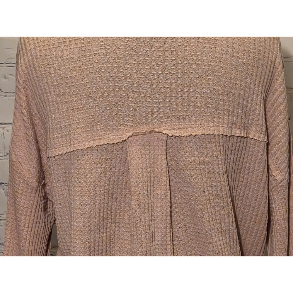 Altar'd State Womens Sz M (Oversized) Waffle Knit Tunic Top Dusty Rose - Picture 4 of 8